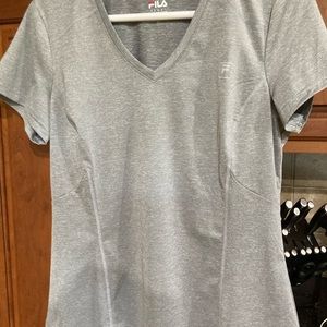 Fila Sport grey women’s V-neck shirt